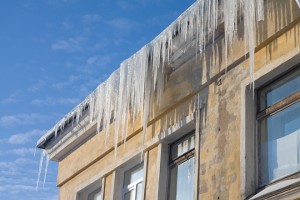 Icicles on house